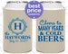 Monogram Wedding Favors, Personalized Monogram, Custom Monogram, Monogrammed Favors, Monogram Wedding Gift, Monogram Can Cooler (C39) 