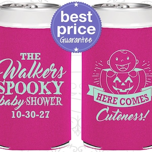 Halloween Baby Shower, Pumpkin Baby Shower, Baby Shower Decorations, Spooky Baby Shower, Baby Shower Can Coolers | 90089
