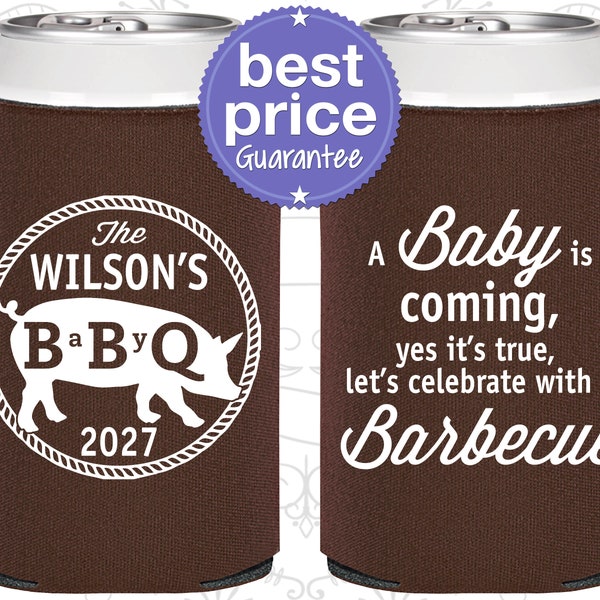 BBQ Baby Shower, Baby Shower Decorations, barbecue Baby Shower, Baby Shower Can Cooler, Baby Shower Supplies (C90110)