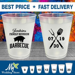 Family Reunion Frosted Cups, Family Reunion Favors, Family Reunion Gift Ideas, Family Reunion BBQ | 160003