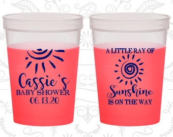 Little Ray of Sunshine, Baby Shower Mood Cups, Summer Baby Shower, Baby Shower Color Changing Cups (90179)