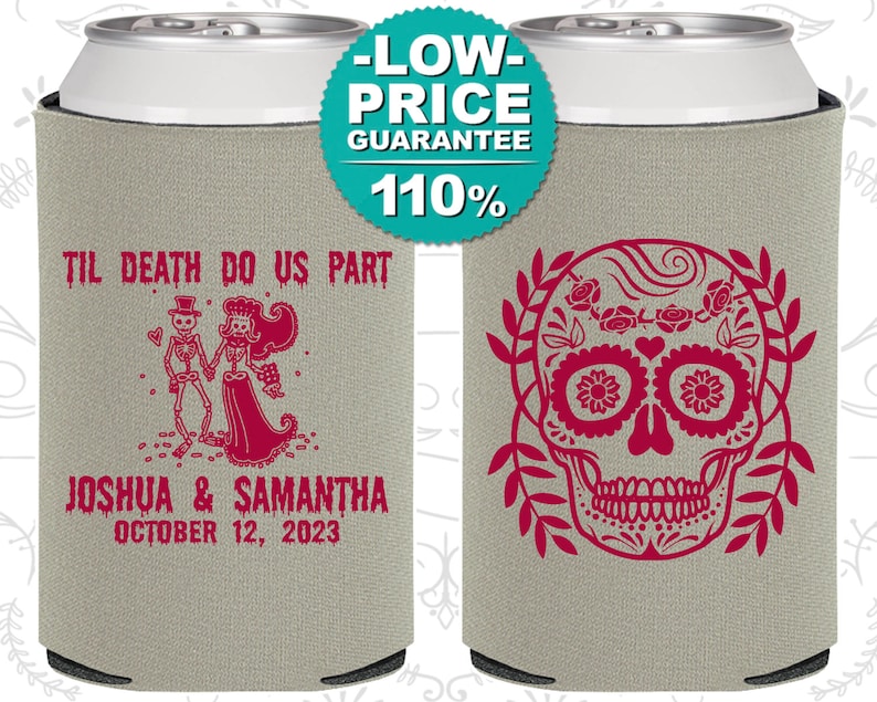 Day of the Dead Wedding Gift Sugar Skull Wedding Gift C597 Till Death Do Us Part Dia De Los Muertos Wedding Candy Skull Wedding Favors