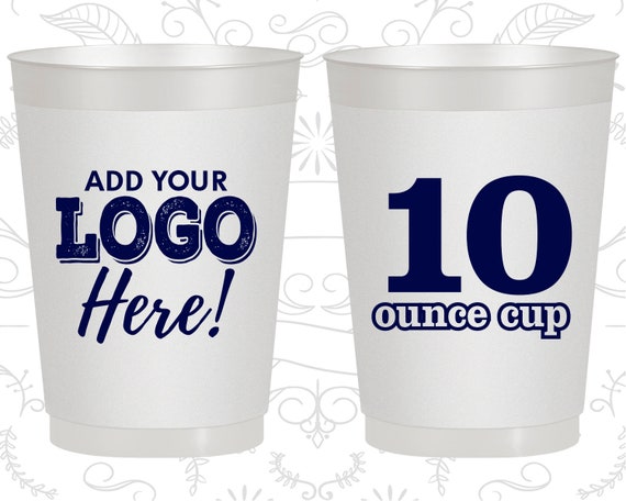 Frosted Cups, Shatterproof Cups, Frost Flex Cups, Frosted Plastic Cups, Personalized Frosted Cups, Custom Frosted Cups, 10 oz Plastic Cups Il_570xn