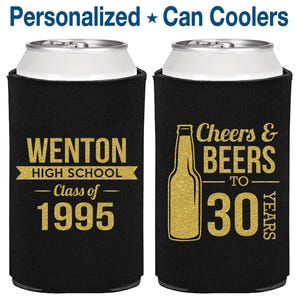 High School Reunion Favors, Class of 1995 Reunion, 30 Year Reunion, Class Reunion Gifts, College Reunion, Can Coolers | 140002
