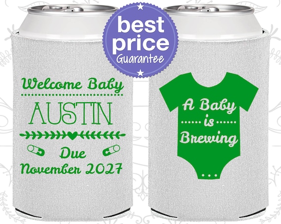 A Baby is Brewing Favors, Baby Shower Party Favors, Baby Boy Baby Shower Gift, Baby Shower Cooler, Blue Baby Shower (C90050) Il_570xn