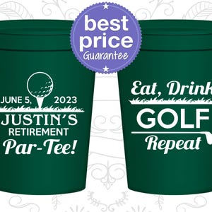 Retirement Party Cups, Retirement Party Favors, Retirement Gifts, Retirement Party Decorations, Golf Retirement | 150005