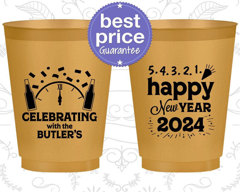 New Years Frosted Cups, New Years Eve Party Favors, New Years Eve Ideas, Happy New Year 170021 image 1