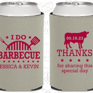 I Do BBQ Wedding Favors, Wedding Decoration, Thanks for sharing this special day, Wedding BBQ Favors, BBQ Cow, Drink Can Coolers | 668
