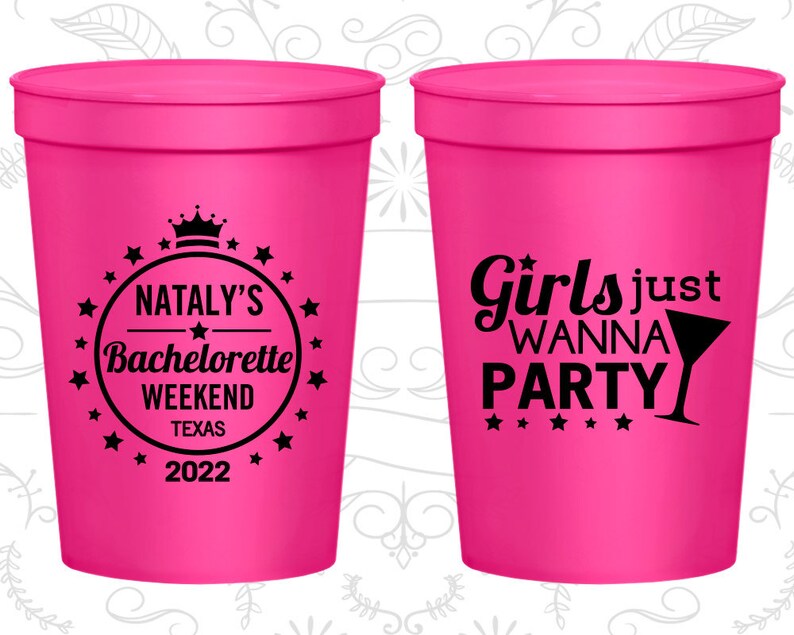 Bachelorette Weekend Party Cups Plastic Bachelorette Cups Etsy