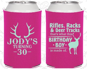 30th Birthday, 30th Birthday Party, Birthday Can Coolers, Birthday Coolies (20196)