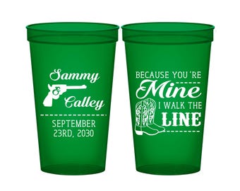 Personalized Cups, Wedding Cups, Plastic Cups, Stadium Cups, Plastic Wedding Cups, Wedding Favor Cups, Wedding Favors | 555