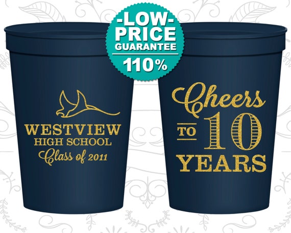 High School Reunion Favors, Class of 2011 Reunion, 10 Year Reunion, Class Reunion Cups, College Reunion, Reunion Decorations (140005) Il_570xn