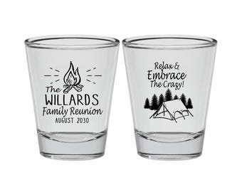 Family Reunion Shot Glass, Family Reunion Favors, Family Reunion Gift Ideas, Mountains, Family Reunion Camping | 160045