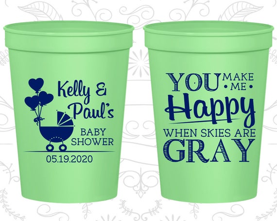 Coed Baby Shower Cups, Personalized Baby Shower Cups, Couple Baby Shower Cups, Baby Shower Gifts, Baby Shower Guest Gifts (90010) Il_570xn
