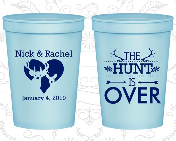 The Hunt Is Over Cups Cheap Cups Antler Wedding Cups Deer Antler