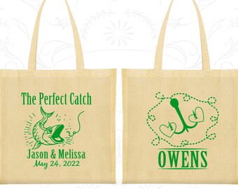 The Perfect Catch, Custom Canvas Tote, Fisherman Wedding Bags, Fishing Bags, Hunting Wedding Bags, Wedding Party Totes (532)