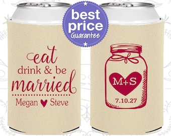 Personalized Wedding Favors, Wedding Favors, Custom Can Cooler, Wedding Reception Favors, Rustic Wedding Favors, Wedding Favor Ideas (C15)