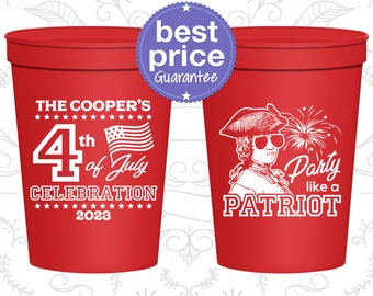 4th of July Stadium Cups, 4th of July Party Ideas, July 4th Party, Independence Day, Party Like a Patriot, America Cup (220038)