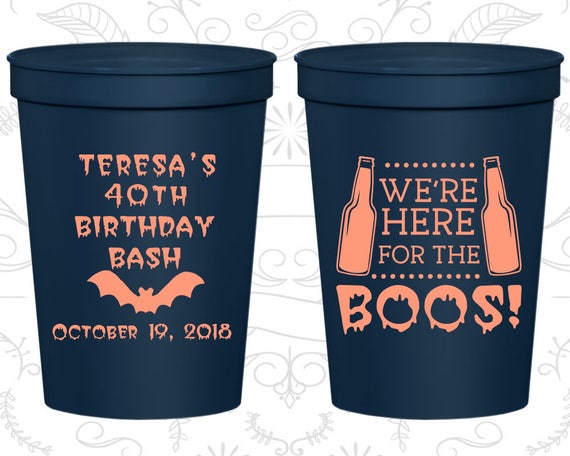 40th Birthday Cups, Personalized Plastic Party Cups, Halloween Birthday Cups, Beer Birthday Cups, Birthday Cups (20198) Il_570xn