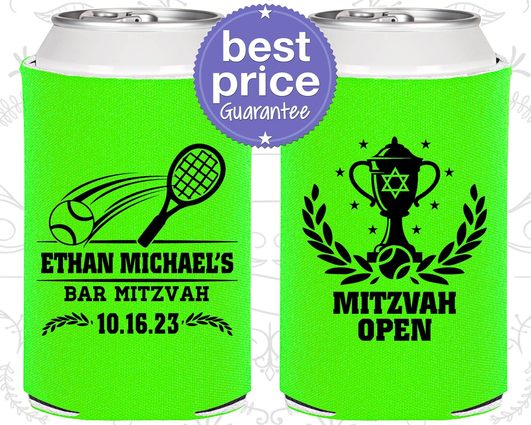 Bar Mitzvah Favors Bar Mitzvah Can Coolers Bar Mitzvah Etsy