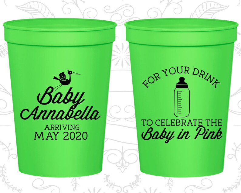 Baby in Pink Baby Shower Cheap Baby Shower Cups Its a Girl Etsy