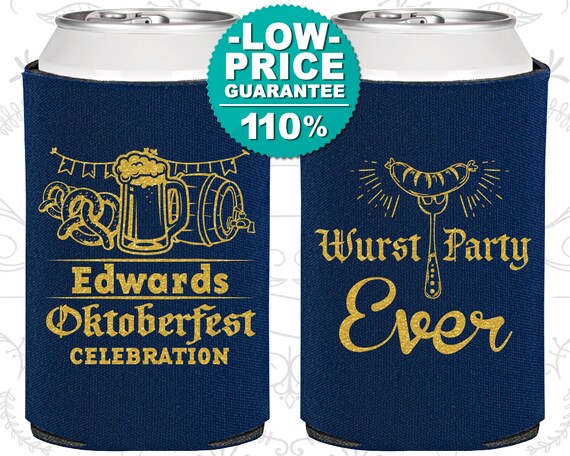 Oktoberfest Favors, Oktoberfest Can Cooler, Oktoberfest Decorations, Oktoberfest Invites, Wurst Party Ever (240008) Il_570xn