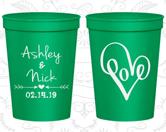 Cups, Personalized Cups, Wedding Cups, Personalized Plastic Cups, Stadium Cups, Party Cups, Plastic Cups (252) Il_570xn