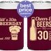 Birthday Can Coolers, Beerday, 30th Birthday, Birthday Party Favors, Custom Birthday Can Cooler, Personalized Favors (C20215) 