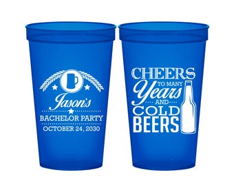Bachelor Party Cups, Personalized Bachelor Party Cups, Custom Bachelor Cups, Bachelor Plastic Cups, Bachelor Party Favors | 40097