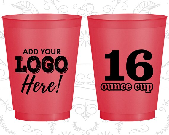 Frosted Cups, Shatterproof Cups, Frost Flex Cups, Frosted Plastic Cups, Personalized Frosted Cups, Custom Frosted Cups, 16 oz Plastic Cups Il_570xn