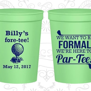 40th Birthday Cups, Promotional Party Cups, Fore Tee Birthday Cups, Golf Birthday Cups, Birthday Cups | 20134