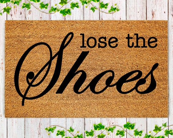 Custom Doormat, Personalized Door Mat, Welcome Mat, Welcome Doormat, Lose the shoes mat, Funny Doormat (370079) Il_570xn