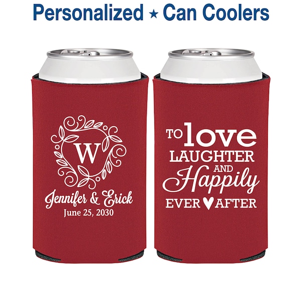 Custom Wedding Favor Can Coolers, Personalized Wedding Favors, Wedding Reception | 461