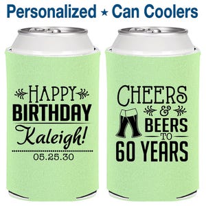 60th Birthday, 60th Birthday Favors, Personalized Birthday, Cheers to 60 Years, Cheers and Beers, Party Favors | 20006