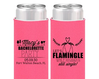 Lets Flamingle while still single, Printed Bachelorette Favors, Flamingos Bachelorette Party, Bachelorette Favors | 60144