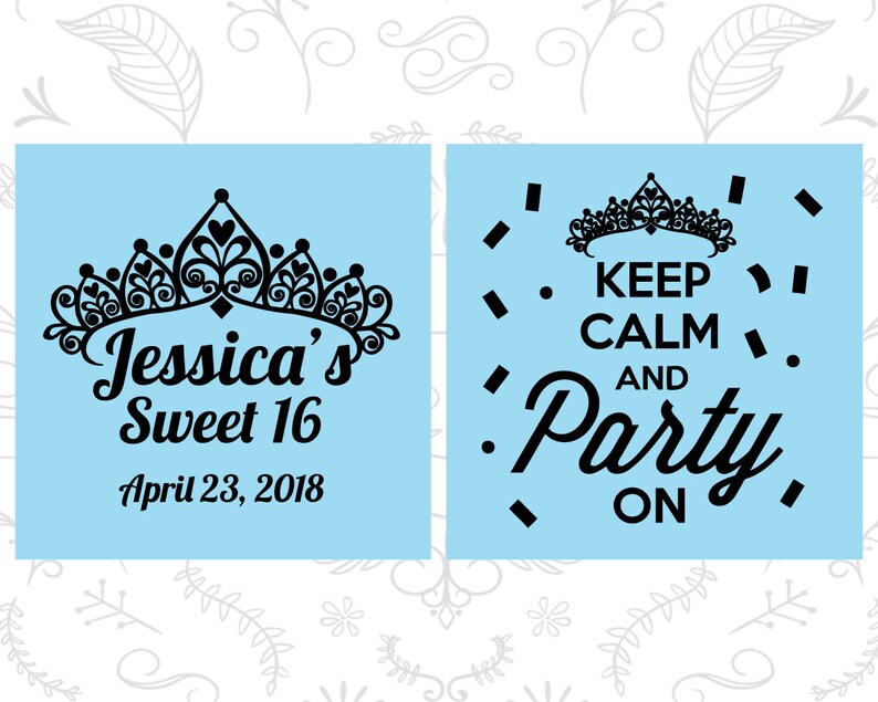 Sweet 16 Party Birthday Tall Shot Glasses 20140 Keep Calm and Party on 16th Birthday Shooter Glasses
