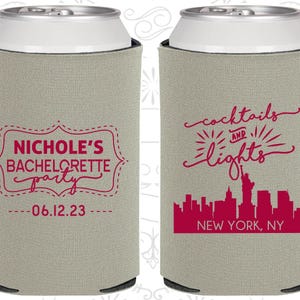 Cocktails and Lights, Printed Bachelorette Favors, New York Bachelorette Party Favors, Bachelorette Favors | 60069