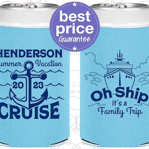 Family Gathering, Vacation Can Coolers, Family Vacation Favors, Family Cruise Vacation Favors, Oh Ship it’s a family trip | 180032