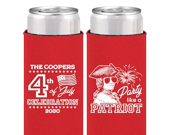 4th of July Party Ideas, 4th of July Can Coolers, July 4th Party, Independence Day, Party Like a Patriot, America | 220038