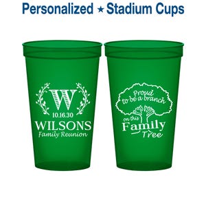 Family Reunion Party Cups, Family Reunion Gifts, Family Reunion Party Ideas, Family Tree, Monogram Family Reunion | 160056