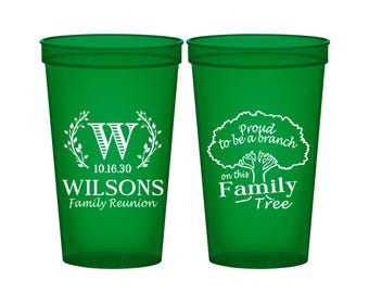 Family Reunion Party Cups, Family Reunion Gifts, Family Reunion Party Ideas, Family Tree, Monogram Family Reunion | 160056