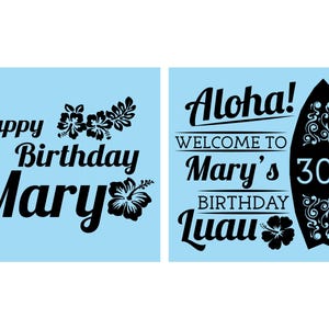 30th Birthday Color Changing Cups, Luau Birthday, Aloha Birthday, Birthday Color Change Cup | 20136 image 2