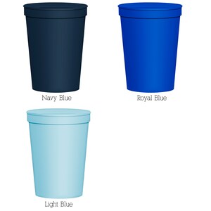 Blue Stadium Cups, Blue Cups, Blue Party Cups, Blue Wedding Cups C279 image 6