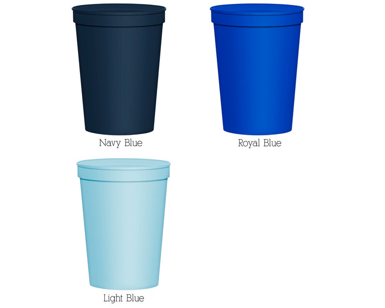 Blue Stadium Cups, Blue Cups, Blue Party Cups, Blue Wedding Cups C279 image 6