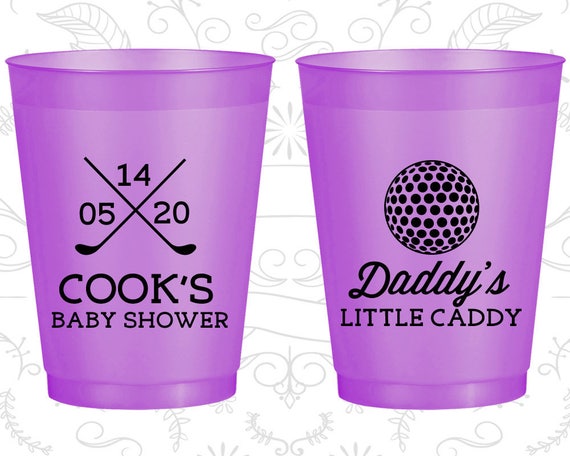 Daddys little caddy, Baby Shower Frosted Cups, Golf Baby Shower, Sports Baby Shower, Baby Shower Shatterproof Cups (C90135) Il_570xn