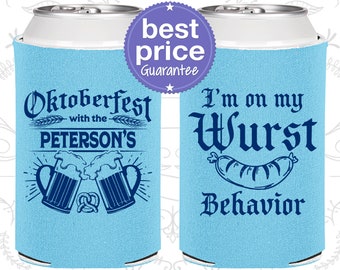 Oktoberfest Party Favors, Oktoberfest Can Cooler, Oktoberfest Decor, Oktoberfest Party Decorations, Wurst Behavior (240010)