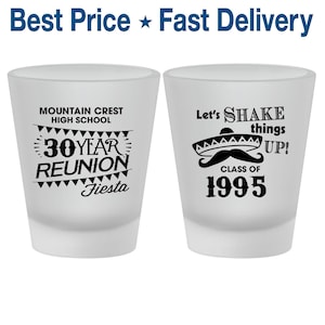 High School Reunion Gifts, Class of 1995 Reunion, 30 Year Reunion, Class Reunion Shot Glass, College Reunion, Reunion Decor | 140017