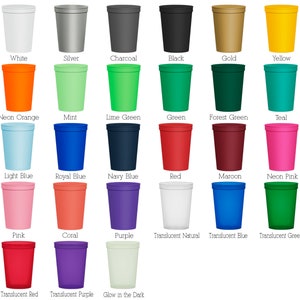 Personalized Stadium Cups, Wedding Cups, Plastic Cups, Stadium Cups, Personalized Cups, Wedding Favor Cups, Personalized Plastic Cups C252 image 3