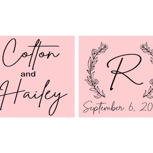 Personalized Wedding Cups, Frosted Cups, Shatterproof Frost Flex Cups, Wedding Toast Cups, Custom Reception Bar Cups, Monogram Cups | 803 image 2