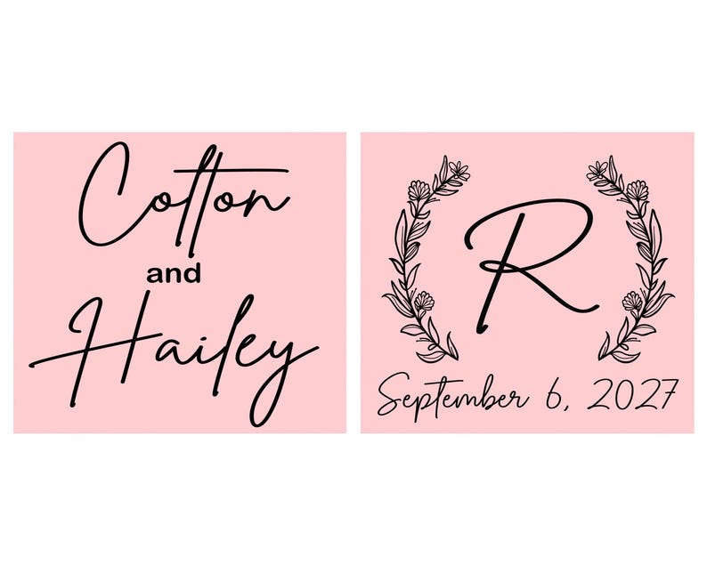 Personalized Wedding Cups, Frosted Cups, Shatterproof Frost Flex Cups, Wedding Toast Cups, Custom Reception Bar Cups, Monogram Cups | 803 image 2